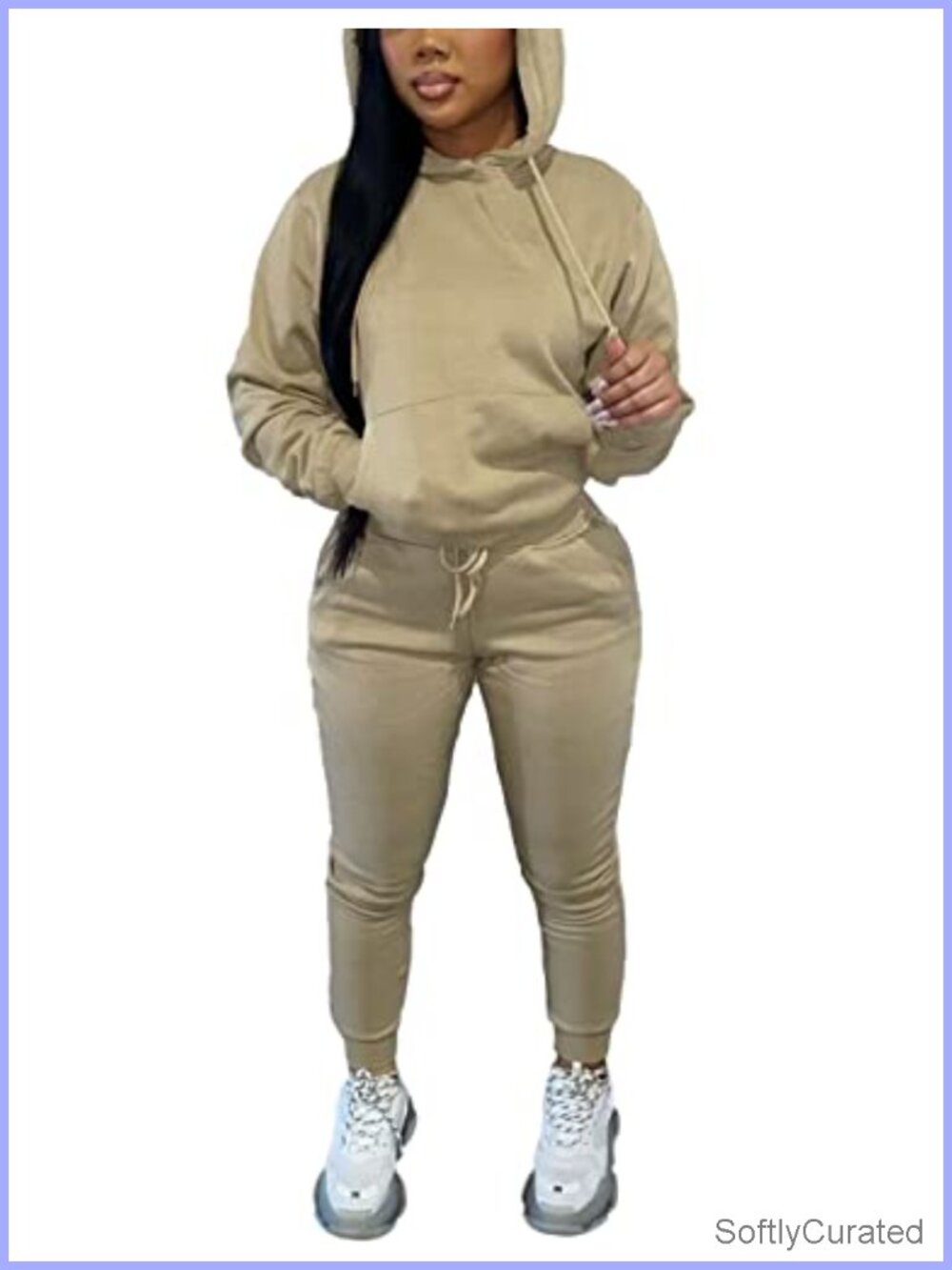 Women's 2 Piece Sweatsuit Set Jogging Outfits Long Sleeve Hoodie Sweatpants